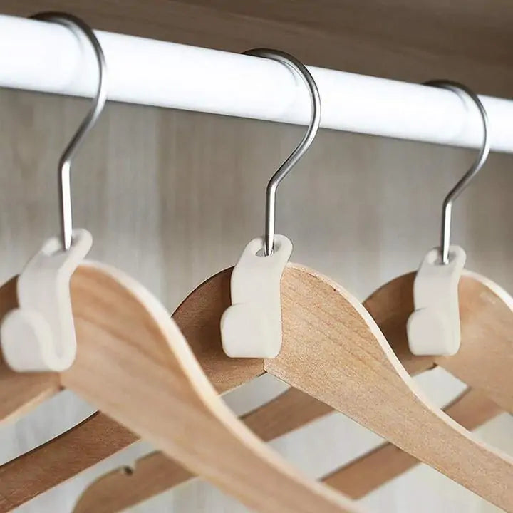 pace-Saving Clothes Hanger Connector Hooks