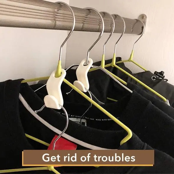 pace-Saving Clothes Hanger Connector Hooks